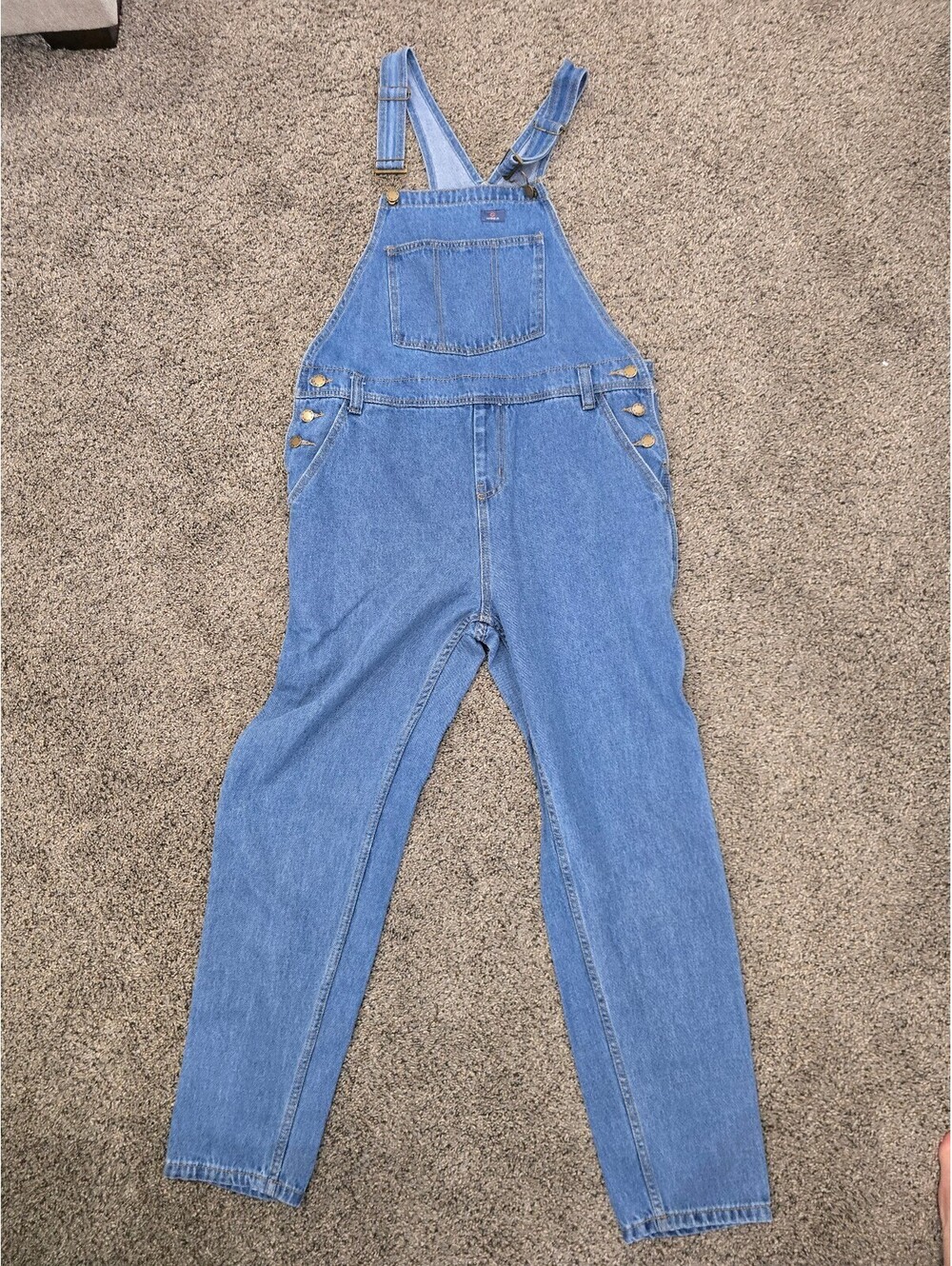 Hisea Light wash denim overalls jumper womens Medium